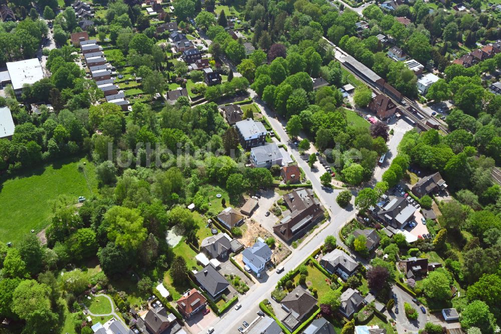 Luftbild Hamburg - Neubau Projekt im Wohngebiet einer Einfamilienhaus- Siedlung in Hamburg, Deutschland
