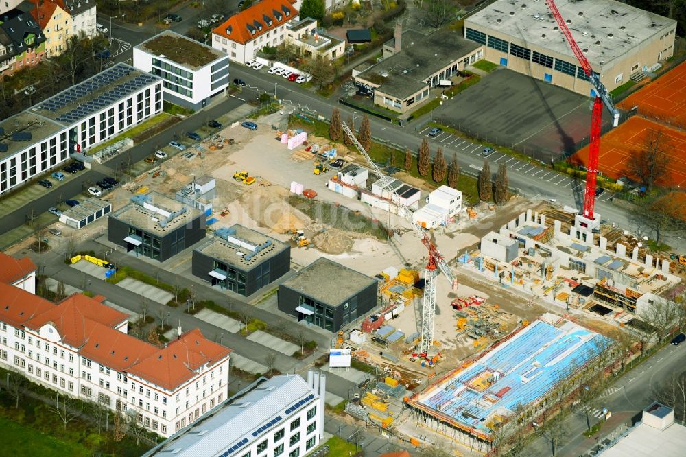 Luftaufnahme Aschaffenburg - Neubau des Rechenzentrums am Bessenbacher Weg in Aschaffenburg im Bundesland Bayern, Deutschland