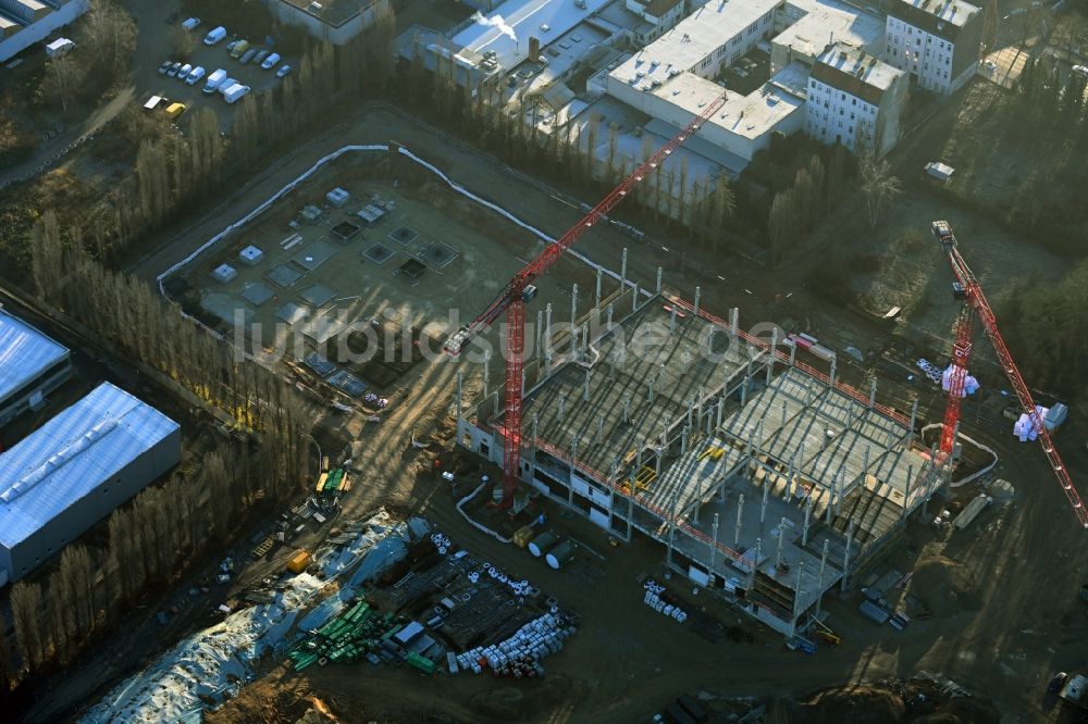 Luftaufnahme Berlin - Neubau des Rechenzentrums im Marienpark an der Lankwitzer Straße im Ortsteil Mariendorf in Berlin, Deutschland
