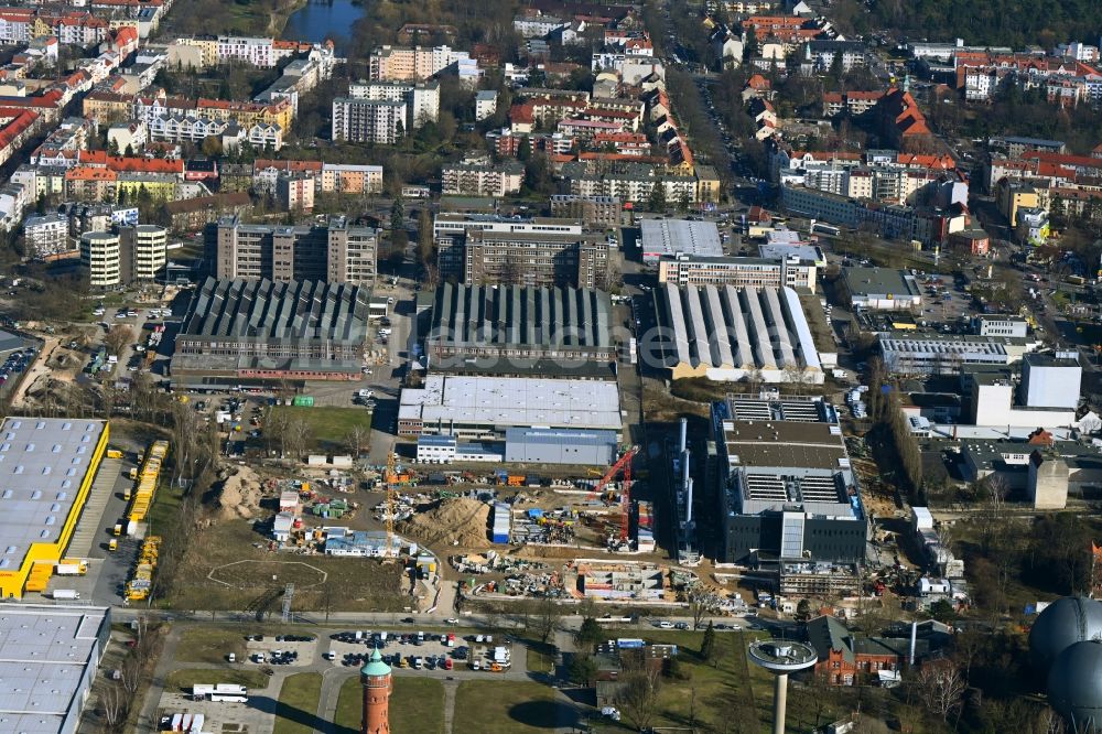 Luftbild Berlin - Neubau des Rechenzentrums im Marienpark an der Lankwitzer Straße im Ortsteil Mariendorf in Berlin, Deutschland