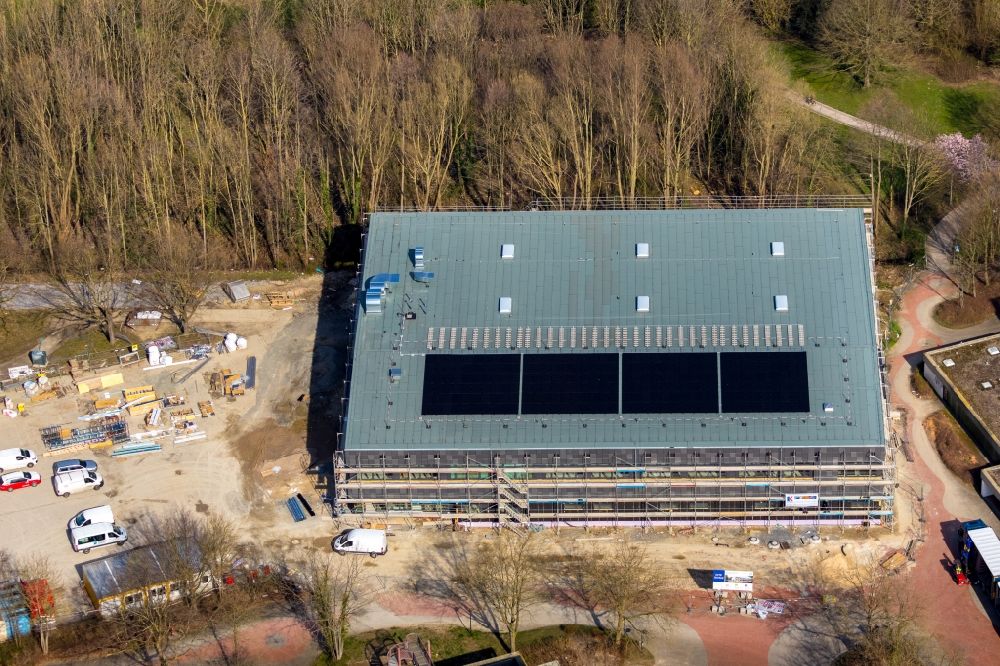 Luftbild Soest - Neubau der Sporthalle am Börde-Berufskolleg in Soest im Bundesland Nordrhein-Westfalen, Deutschland