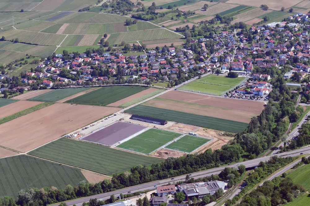 Luftbild Binzen - Neubau der Sportplatzanlagen in Binzen im Bundesland Baden-Württemberg, Deutschland