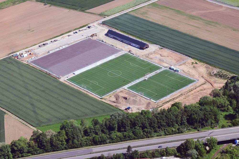 Luftaufnahme Binzen - Neubau der Sportplatzanlagen in Binzen im Bundesland Baden-Württemberg, Deutschland