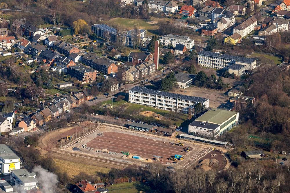 Luftbild Bottrop - Neubau der Sportplatzanlagen an der Welheimer Straße in Bottrop im Bundesland Nordrhein-Westfalen, Deutschland