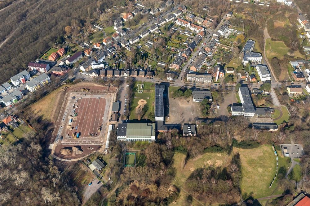 Luftaufnahme Bottrop - Neubau der Sportplatzanlagen an der Welheimer Straße in Bottrop im Bundesland Nordrhein-Westfalen, Deutschland