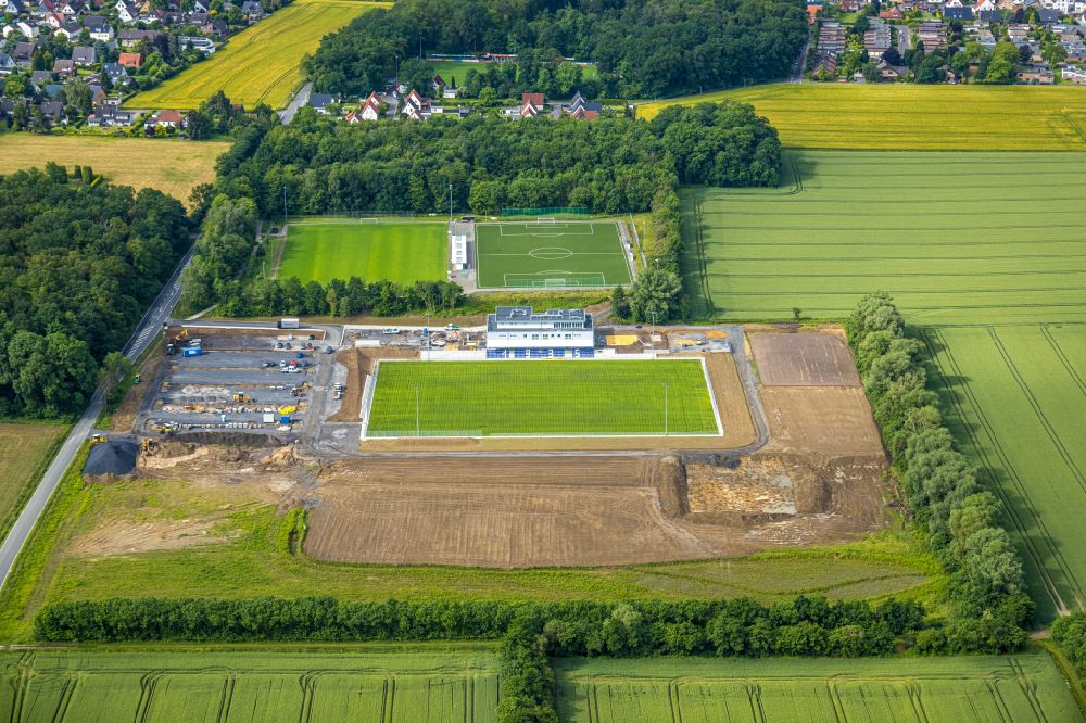Luftaufnahme Hamm - Neubau der Sportplatzanlagen Westfalia- Sportpark in Hamm im Bundesland Nordrhein-Westfalen, Deutschland