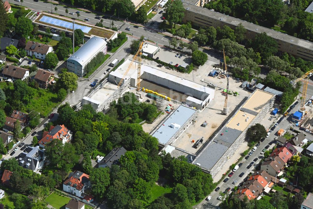 Luftbild München - Neubau eines Studenten- Wohnheim im Ortsteil Ramersdorf-Perlach in München im Bundesland Bayern, Deutschland