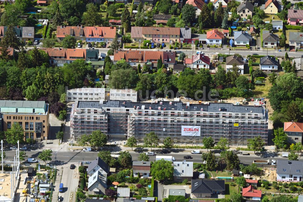 Berlin von oben - Neubau eines Studenten- Wohnheim im Ortsteil Weißensee in Berlin, Deutschland