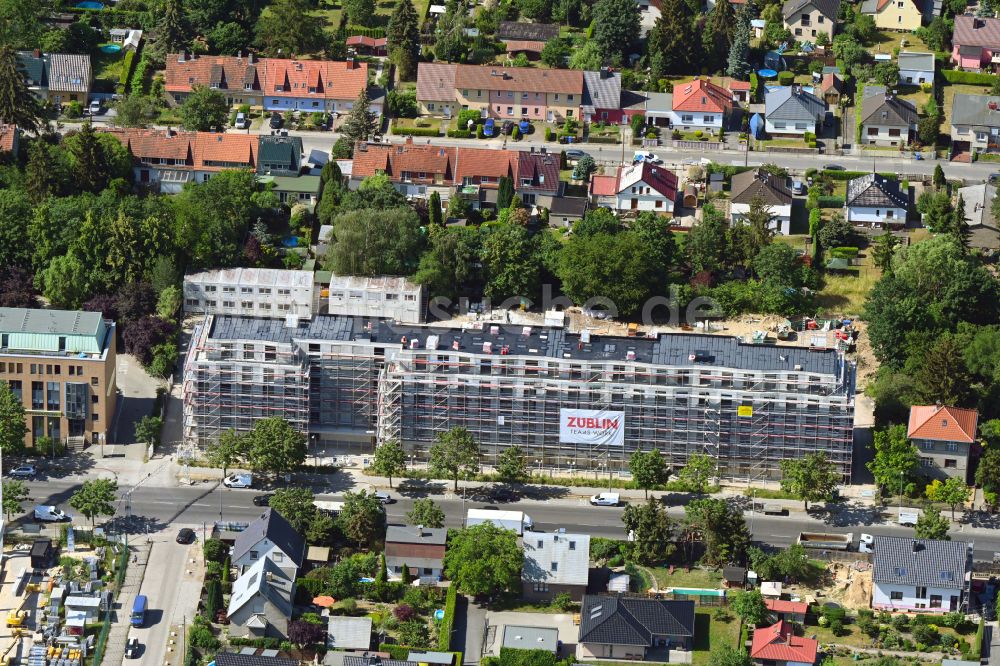 Luftbild Berlin - Neubau eines Studenten- Wohnheim im Ortsteil Weißensee in Berlin, Deutschland