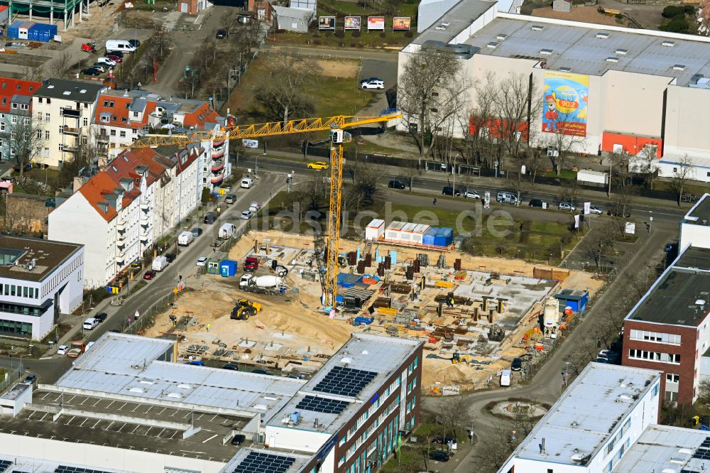 Luftbild Potsdam - Neubau eines Studenten- Wohnheim in Potsdam im Bundesland Brandenburg, Deutschland