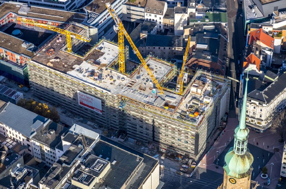 Luftbild Dortmund - Neubau des Studentenwohnhauses BaseCamp in der Innenstadt von Dortmund im Bundesland Nordrhein-Westfalen, Deutschland