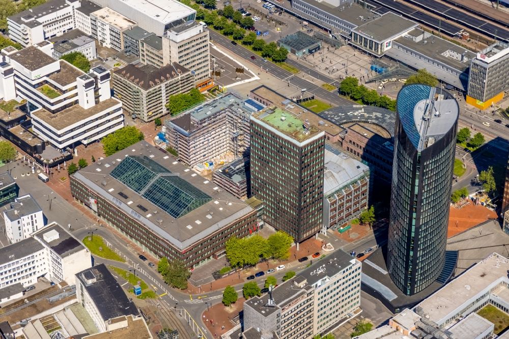 Luftaufnahme Dortmund - Neubau des Studentenwohnhauses BaseCamp in der Innenstadt von Dortmund im Bundesland Nordrhein-Westfalen, Deutschland