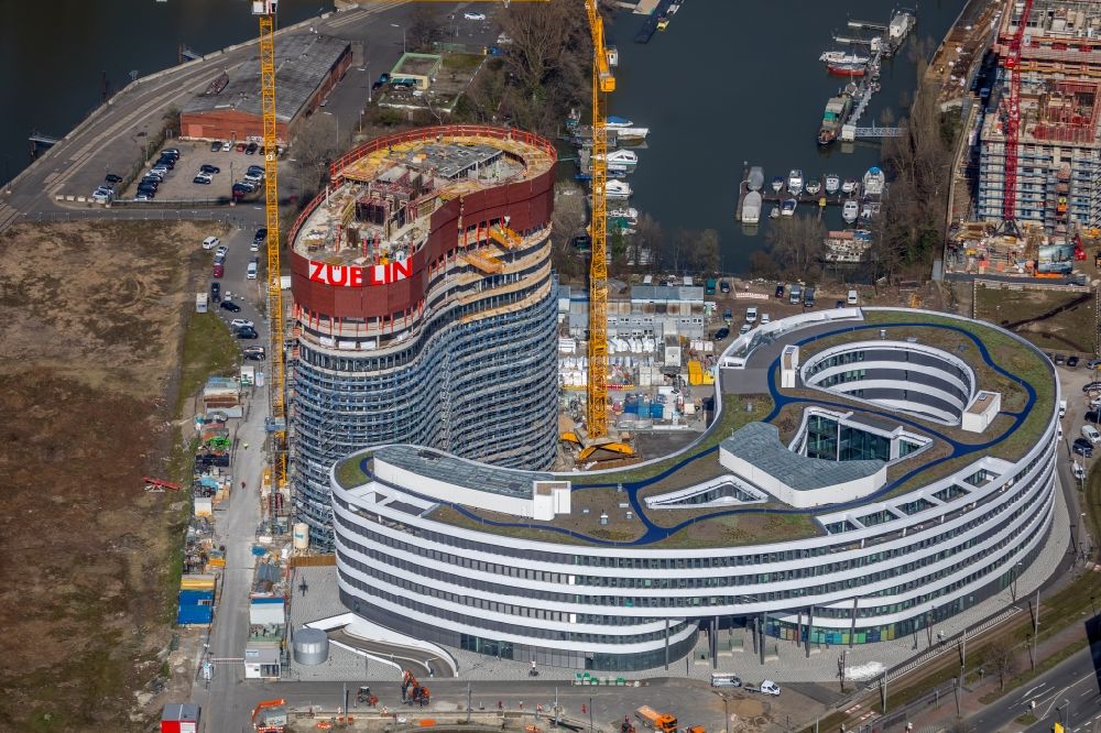 Luftbild Düsseldorf - Neubau trivago- Zentrale in Düsseldorf im Bundesland Nordrhein-Westfalen