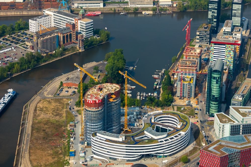 Düsseldorf aus der Vogelperspektive: Neubau trivago- Zentrale in Düsseldorf im Bundesland Nordrhein-Westfalen
