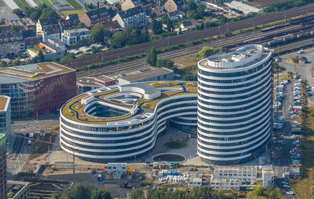 Luftaufnahme Düsseldorf - Neubau trivago- Zentrale in Düsseldorf im Bundesland Nordrhein-Westfalen