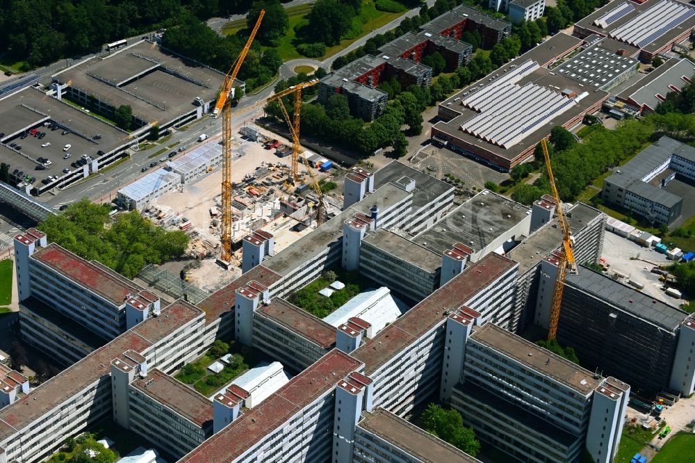 Bielefeld aus der Vogelperspektive: Neubau im Universitäts- Bereich in Bielefeld im Bundesland Nordrhein-Westfalen, Deutschland
