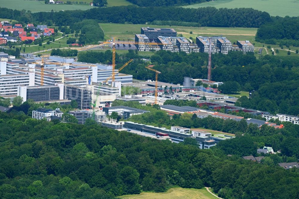 Luftaufnahme Bielefeld - Neubau im Universitäts- Bereich in Bielefeld im Bundesland Nordrhein-Westfalen, Deutschland