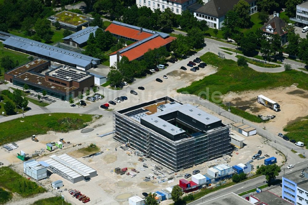 Oberschleißheim aus der Vogelperspektive: Neubau im Universitäts- Bereich an der Veterinärstraße Ecke Sonnenstraße in Oberschleißheim im Bundesland Bayern, Deutschland
