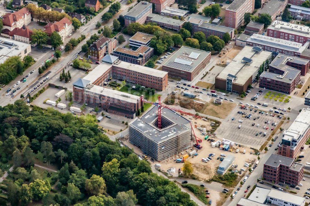 Kiel aus der Vogelperspektive: Neubau im Universitäts- Bereich des Wissenschaftspark in Kiel im Bundesland Schleswig-Holstein, Deutschland