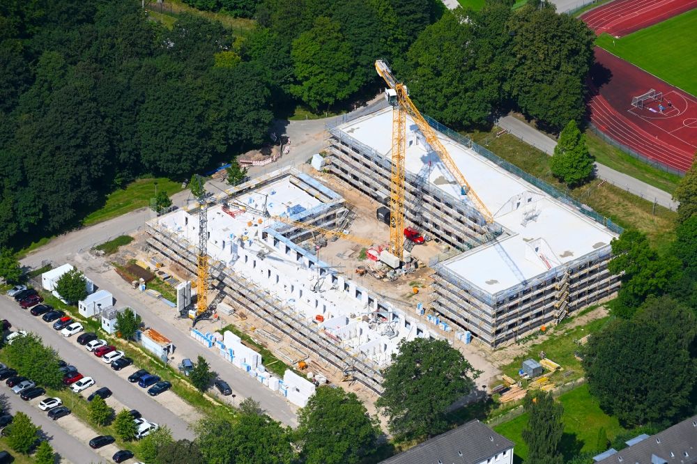 Luftbild Flensburg - Neubau eines Unterkunftsgebäude der Marineschule in Flensburg im Bundesland Schleswig-Holstein, Deutschland