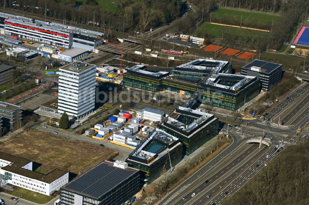 Hannover von oben - Neubau des Unternehmens-Verwaltungsgebäude der Continental AG in Hannover im Bundesland Niedersachsen, Deutschland