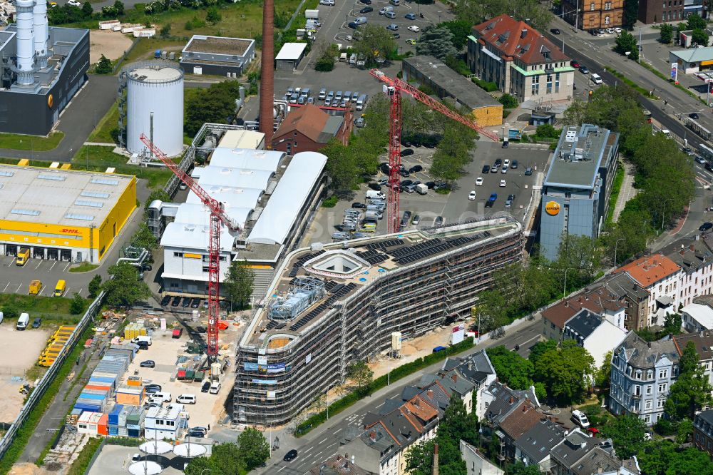 Luftaufnahme Darmstadt - Neubau des Unternehmens-Verwaltungsgebäude der COUNT+CARE - ENTEGA in Darmstadt im Bundesland Hessen, Deutschland