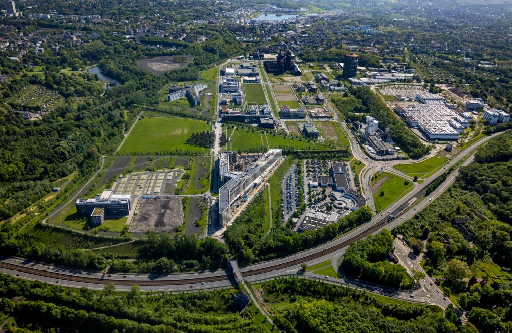 Dortmund von oben - Neubau des Unternehmens-Verwaltungsgebäude der Materna Information & Communications SE in Dortmund im Bundesland Nordrhein-Westfalen, Deutschland