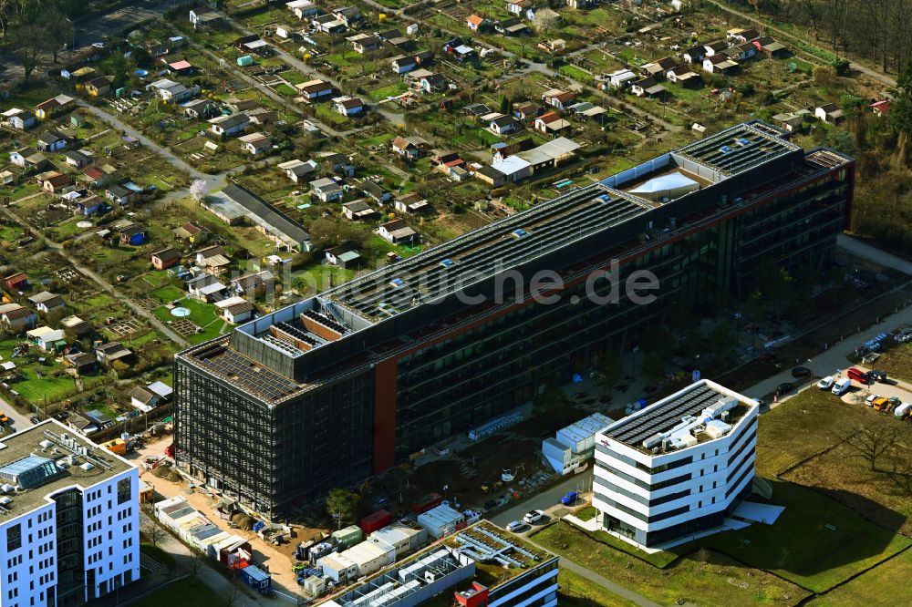 Luftbild Karlsruhe - Neubau des Unternehmens-Verwaltungsgebäude Vec-tor Cam-pus in Karlsruhe im Bundesland Baden-Württemberg, Deutschland