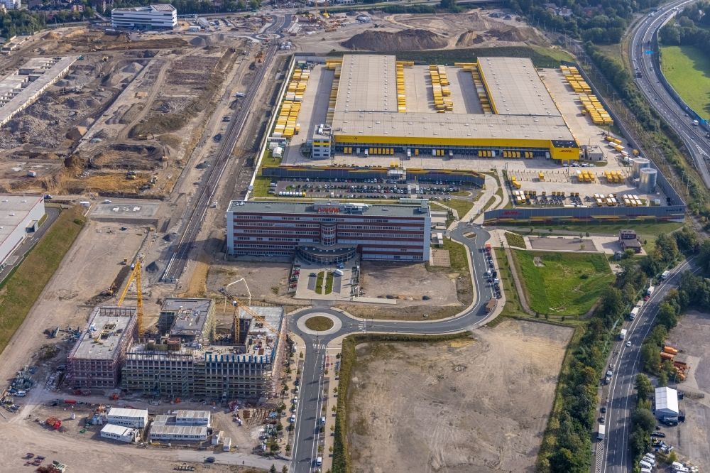 Luftaufnahme Bochum - Neubau des Unternehmens-Verwaltungsgebäude O-Werk in Bochum im Bundesland Nordrhein-Westfalen, Deutschland