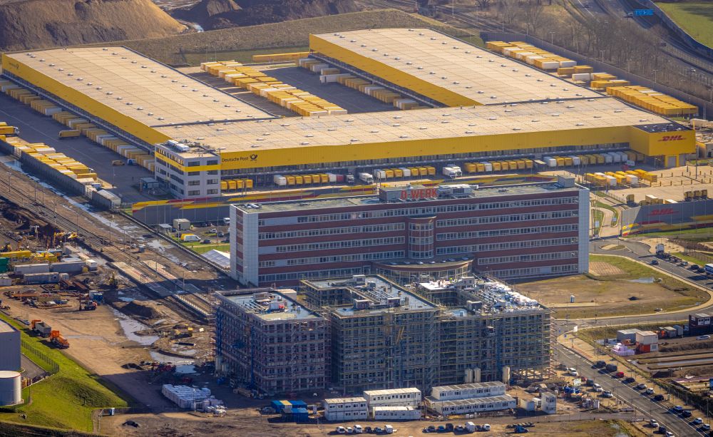 Luftaufnahme Bochum - Neubau des Unternehmens-Verwaltungsgebäude O-Werk in Bochum im Bundesland Nordrhein-Westfalen, Deutschland