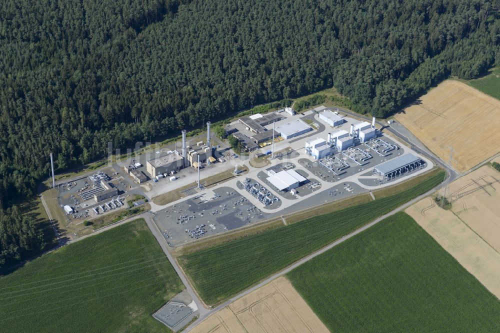 Luftaufnahme Rothenstadt - Neubau einer Verdichterstadion für Erdgas in Rothenstadt im Bundesland Bayern, Deutschland
