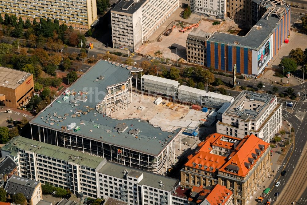 Luftbild Leipzig - Neubau des Verwaltungsgebäude des Finanzdienstleistungs- Unternehmens SAB - Sächsische Aufbaubank in Leipzig im Bundesland Sachsen, Deutschland