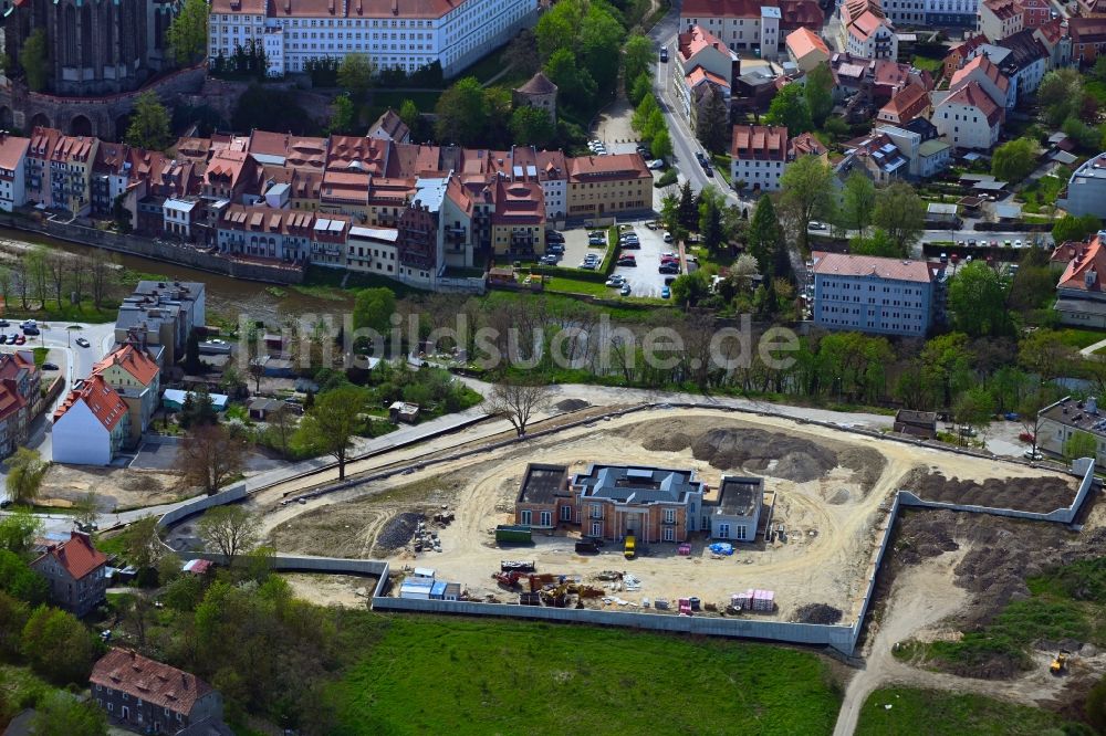 Luftbild Zgorzelec - Gerltsch - Neubau - Villa im Wohngebiet einer Einfamilienhaus- Siedlung in Zgorzelec - Gerltsch in Dolnoslaskie - Niederschlesien, Polen