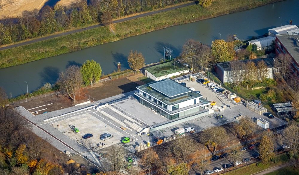 Hamm von oben - Neubau eines Wassersportzentrums in Hamm im Bundesland Nordrhein-Westfalen, Deutschland