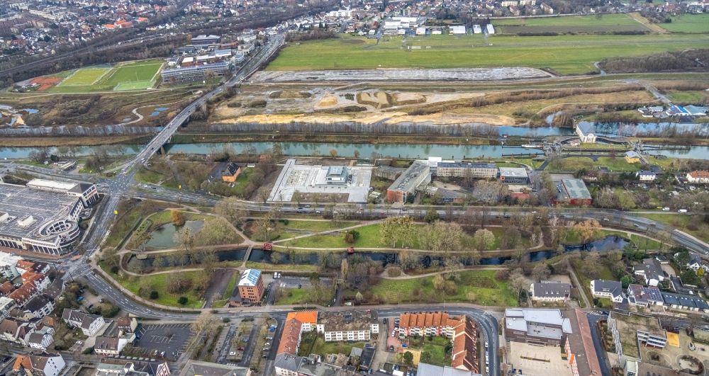 Hamm aus der Vogelperspektive: Neubau eines Wassersportzentrums in Hamm im Bundesland Nordrhein-Westfalen, Deutschland