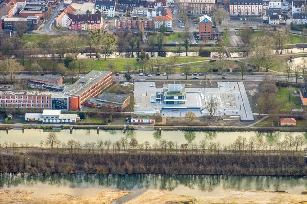 Hamm aus der Vogelperspektive: Neubau eines Wassersportzentrums in Hamm im Bundesland Nordrhein-Westfalen, Deutschland