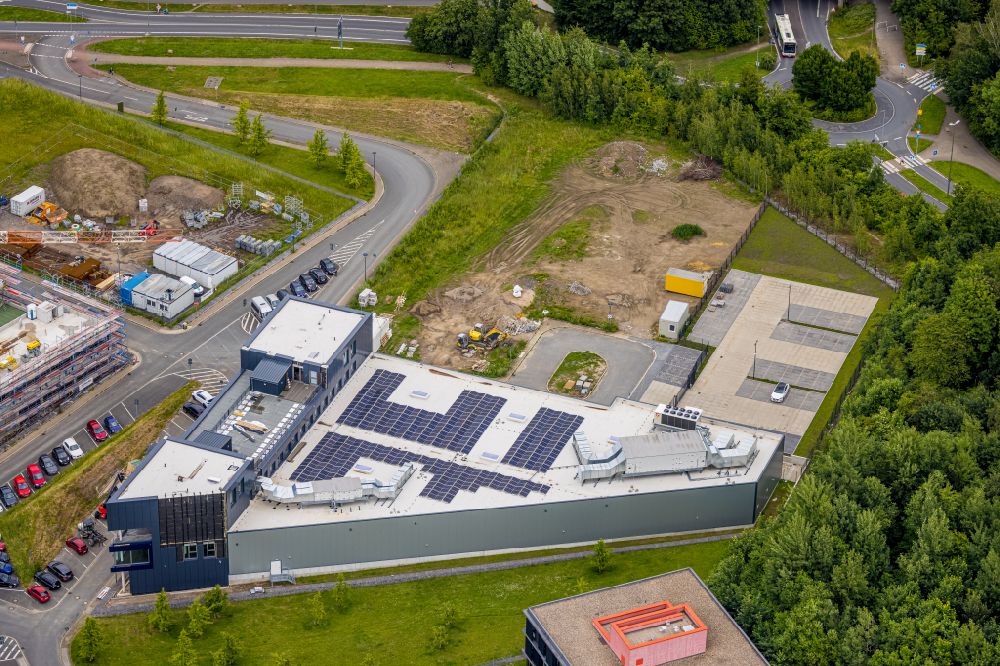 Luftaufnahme Bochum - Neubau auf dem Werksgelände der gb Implantat-Technologie GmbH in Bochum im Bundesland Nordrhein-Westfalen, Deutschland