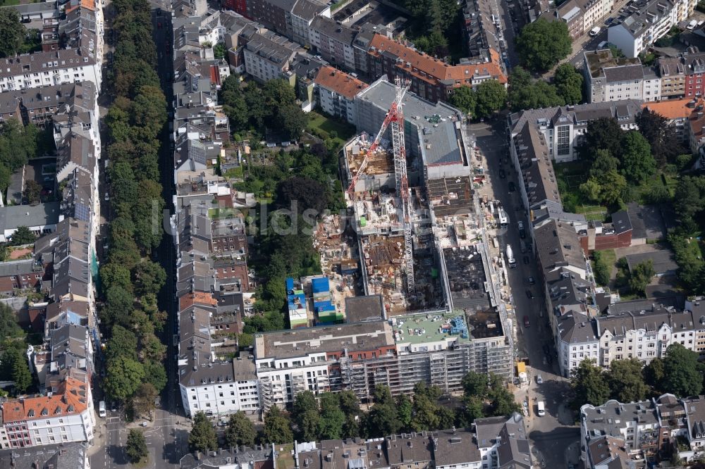 Aachen aus der Vogelperspektive: Neubau Wohn- und Geschäftshaus Viktoria in Aachen im Bundesland Nordrhein-Westfalen, Deutschland