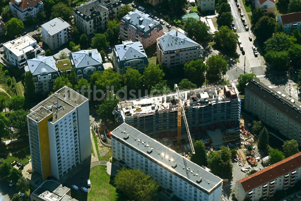 Luftbild Dresden - Neubau Wohn- und Geschäftshaus in Dresden im Bundesland Sachsen, Deutschland