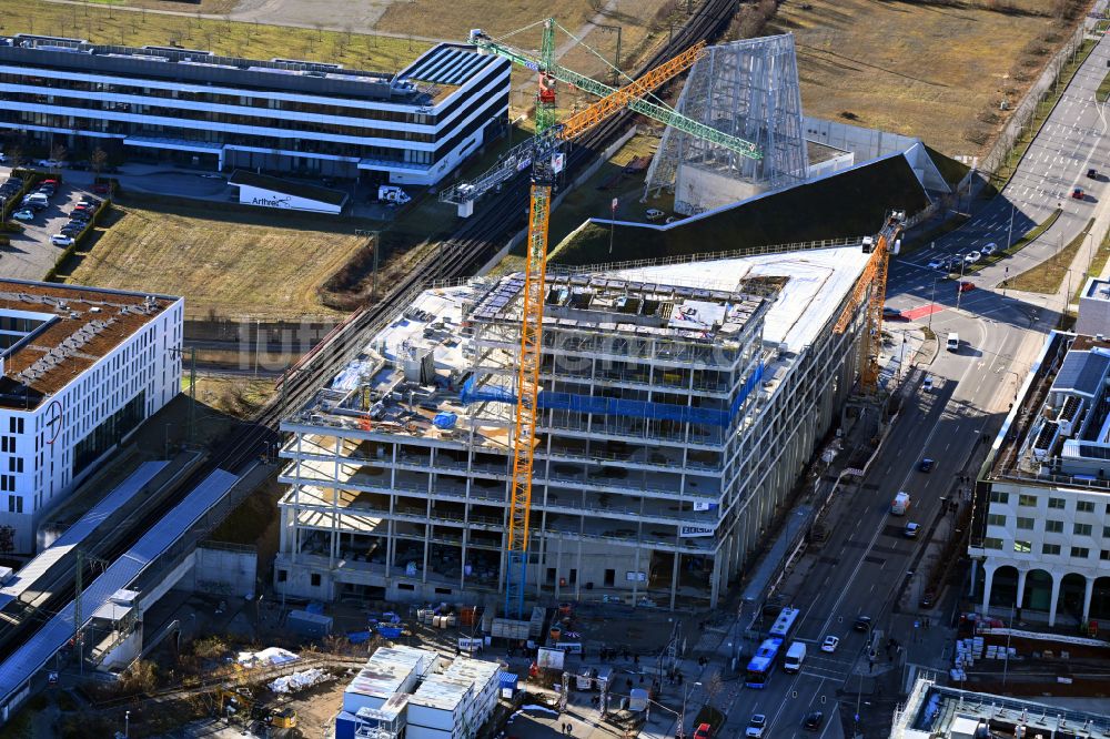 Luftbild München - Neubau Wohn- und Geschäftshaus in München im Bundesland Bayern, Deutschland