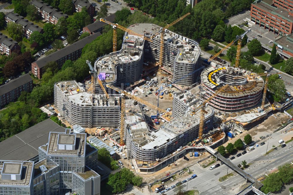 Luftbild Hamburg - Neubau Wohn- und Geschäftshaus Viertel Ipanema am Überseering in Hamburg, Deutschland