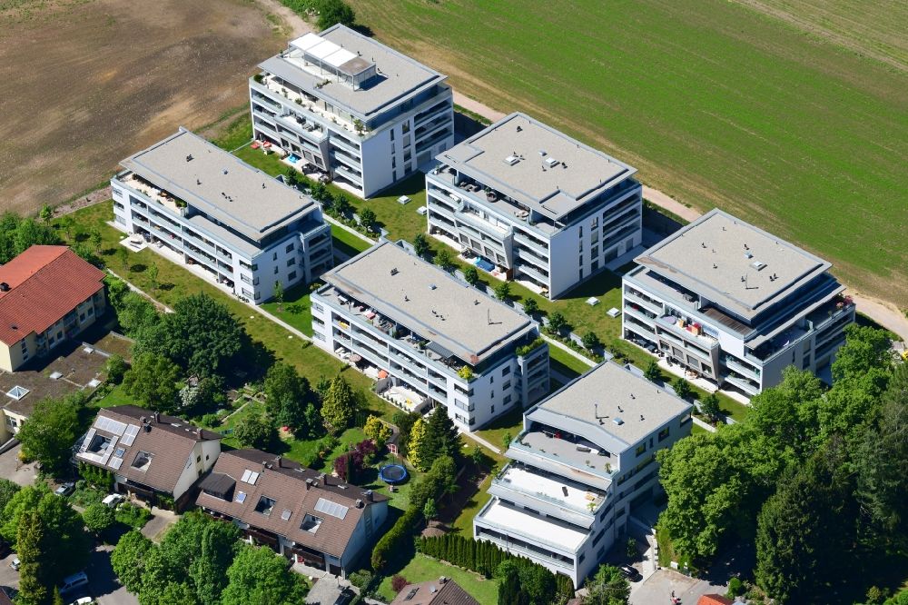 Bad Säckingen aus der Vogelperspektive: Neubau der Wohnanlage im Neubaugebiet Wohnen am Schöpfebach in Bad Säckingen im Bundesland Baden-Württemberg