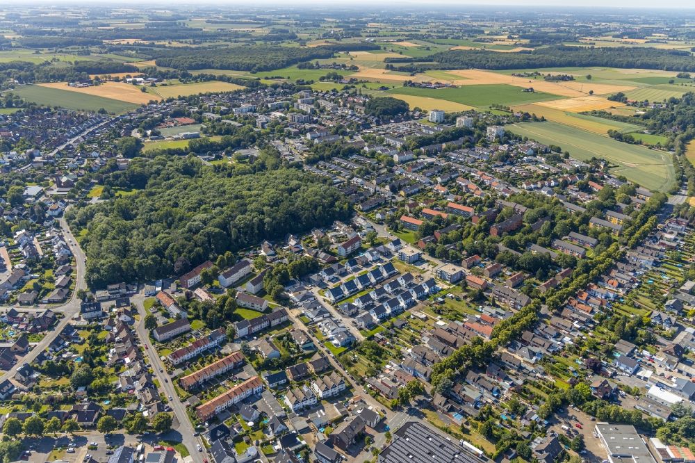 Luftbild Hamm - Neubau- Wohngebiet einer Einfamilienhaus- Siedlung in Hamm im Bundesland Nordrhein-Westfalen, Deutschland