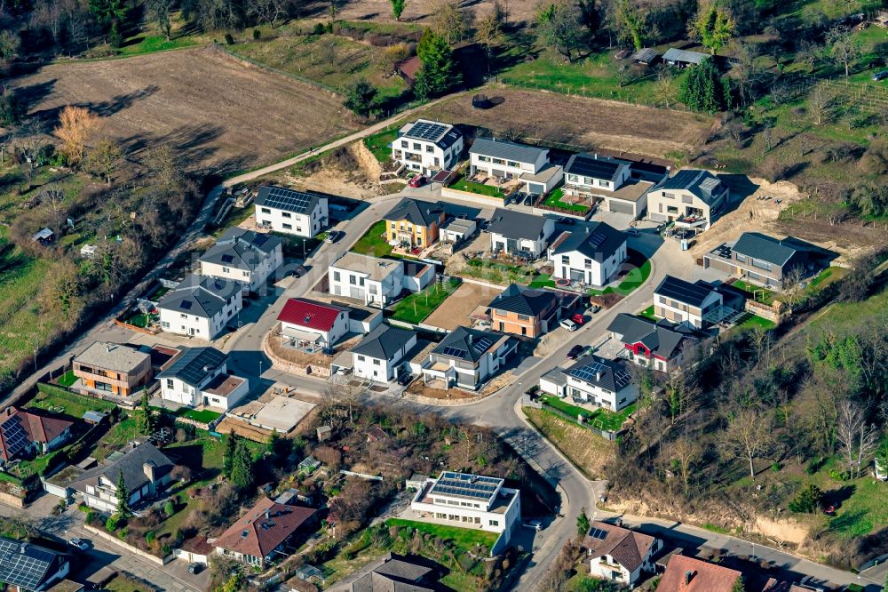Ettenheim von oben - Neubau- Wohngebiet einer Einfamilienhaus- Siedlung Münchberg in Ettenheim im Bundesland Baden-Württemberg, Deutschland