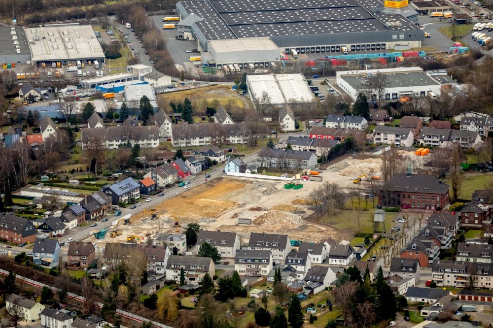 Luftbild Bottrop - Neubau- Wohngebiet einer Reihenhaus- Siedlung der Deutsche Reihenhaus AG in Bottrop im Bundesland Nordrhein-Westfalen, Deutschland