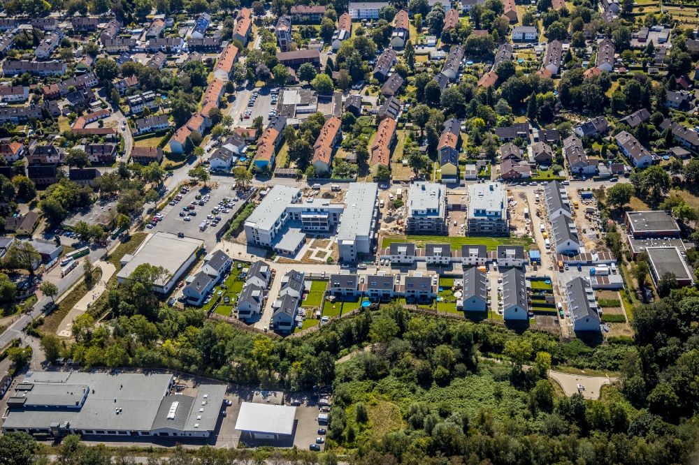 Luftbild Herne - Neubau- Wohngebiet einer Reihenhaus- Siedlung JürgensHof in Herne im Bundesland Nordrhein-Westfalen, Deutschland