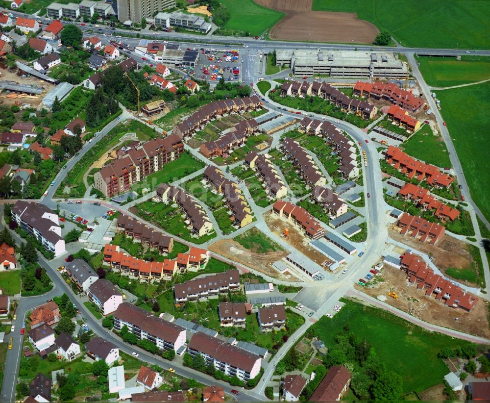 Luftaufnahme Alterlangen - Neubau- Wohngebiet einer Reihenhaus- Siedlung an der Killingerstraße in Alterlangen im Bundesland Bayern, Deutschland