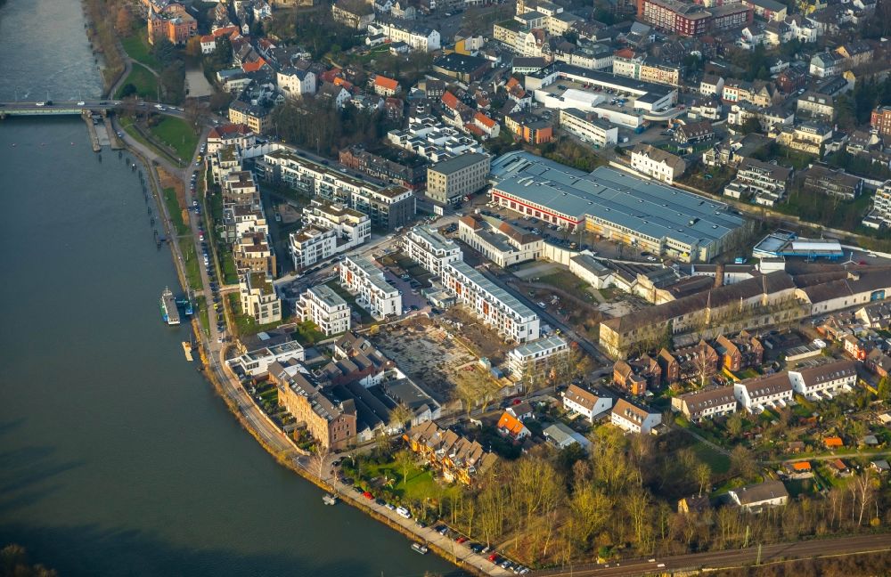 Luftbild Essen - Neubau- Wohngebiet einer Reihenhaus- Siedlung SEEPROMENADE in Essen im Bundesland Nordrhein-Westfalen, Deutschland