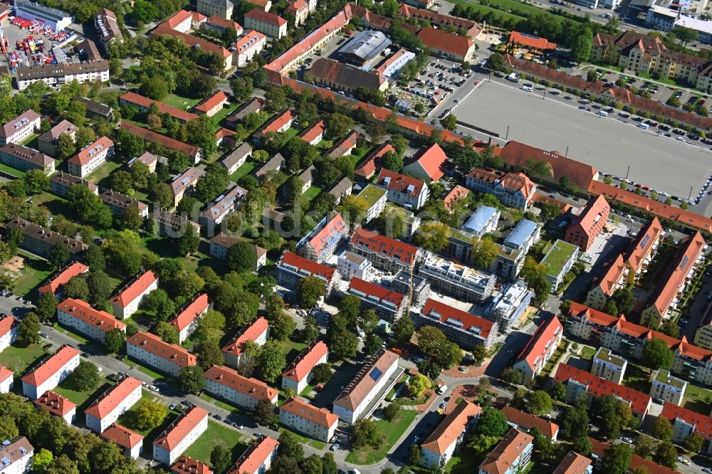 Stuttgart von oben - Neubau- Wohngebiet einer Reihenhaus- Siedlung Auf der Steig im Ortsteil Hallschlag in Stuttgart im Bundesland Baden-Württemberg, Deutschland