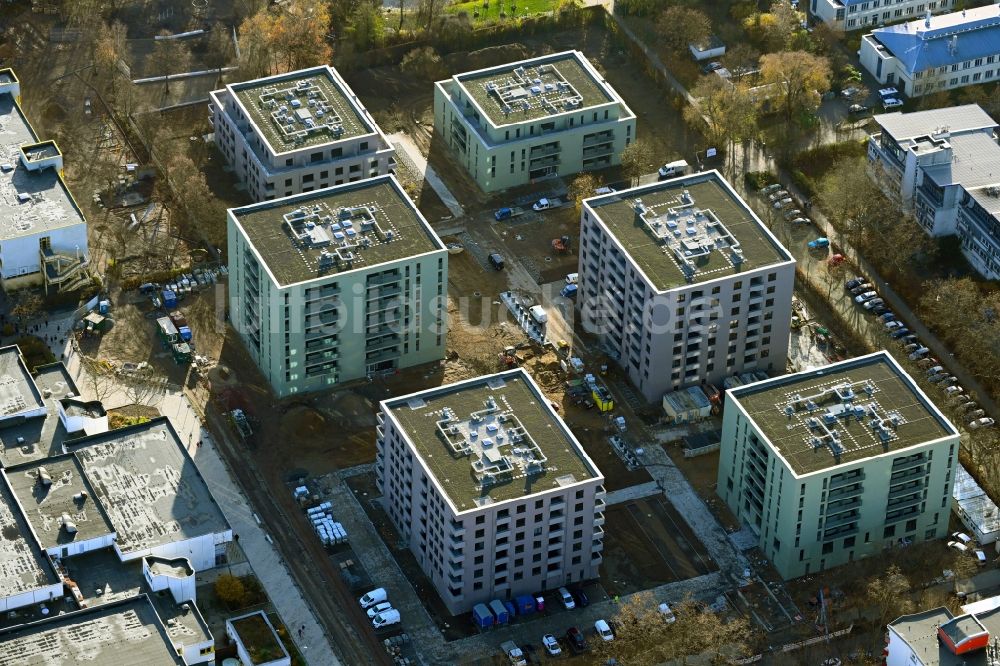 Luftbild Berlin - Neubau eines Wohngebiet- Stadtquartiers Theodor Quartier am Senftenberger Ring in Berlin, Deutschland